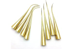 BIZZICO Thai dance brass finger claw nails-Thailand-Set Of 8-Belly dance by Thorlight