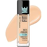 Maybelline Fit Me Matte + Poreless Liquid Oil-Free Foundation Makeup, Classic Ivory, 1 Count (Packaging May Vary)