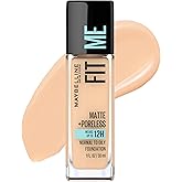 Maybelline Fit Me Matte + Poreless Liquid Oil-Free Foundation Makeup, Classic Ivory, 1 Count (Packaging May Vary)