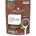 Navitas Organics Raw Cacao Nibs, 8 oz. Bag, 8 Servings — Organic, Non-GMO, Fair Trade, Gluten-Free