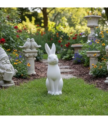 Amazon.com: Creative Co-op EC0147 Whitewashed Polyresin Bunny