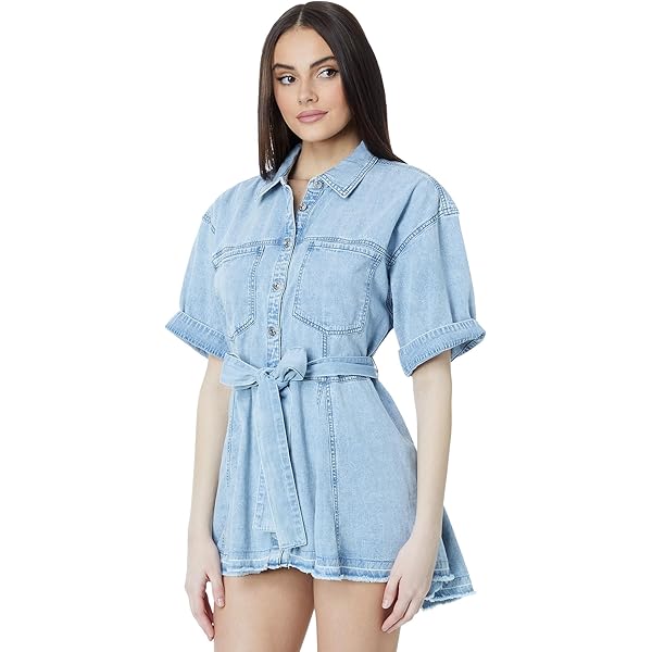 Free People Jenny Denim Tunic Light Indigo Combo XS (Women's 0-2