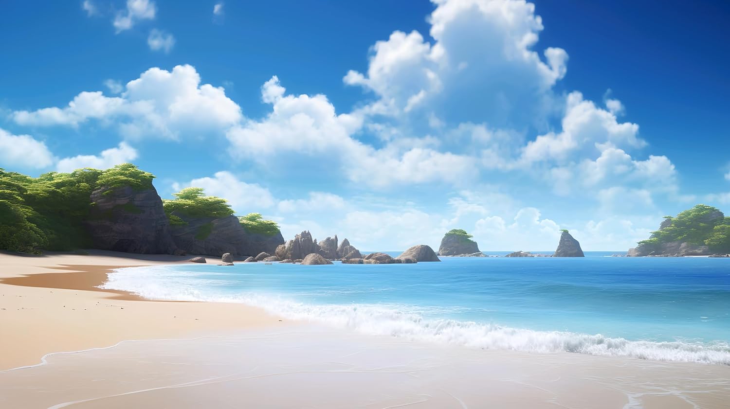 Paintings - Wall Art Painting of a tranquil Beach. High quality art work on quality canvas. Great gift idea.