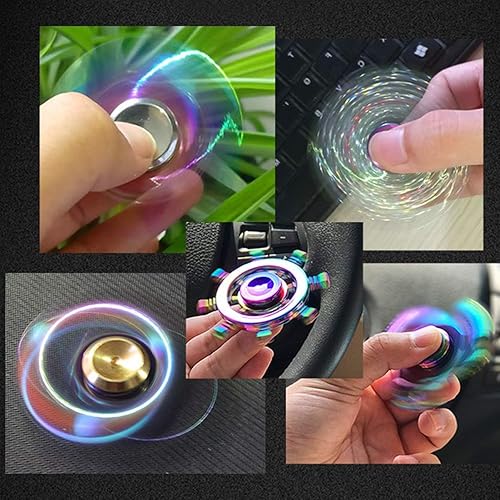 Cool Fidget Spinners Toy Metal for Kids Adults, Steel Finger Hand