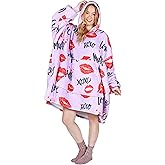 Catalonia Oversized Blanket Hoodie Sweatshirt, Comfortable Wearable Sherpa Pullover,Gift for Her