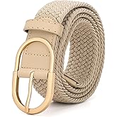 WHIPPY Braided Woven Stretch Belt Women Men Web Casual Unisex Mixed Color Woven Elastic Golf Belts for Jeans Pants