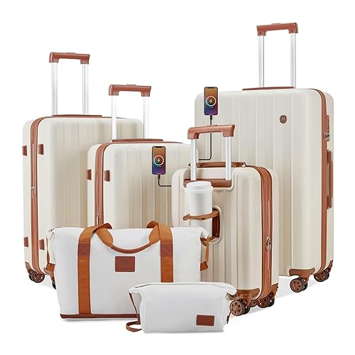 imiomo Luggage Sets Piece Expandable Luggage Set, Hardside Carry