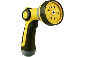 CRAFT911 Garden Hose Nozzle – 8-Pattern Hose Sprayer with Thumb Control – Watering Tool for Garden, Car Wash, Lawn Care & Pet Shower