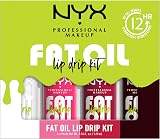 NYX Fat Oil Lip Drip Lip Gloss 4pc Raspberry Cloudberry Oils Squalane