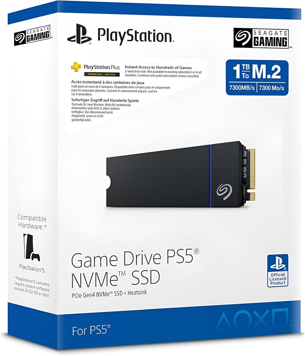 Seagate Game Drive PS5 PS4 1TB M.2 SSD Internal PCIe Gen4 NVMe 7300MB/s