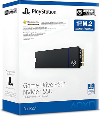 Seagate Game Drive PS5 PS4 1TB M.2 SSD Internal PCIe Gen4 NVMe 7300MB/s