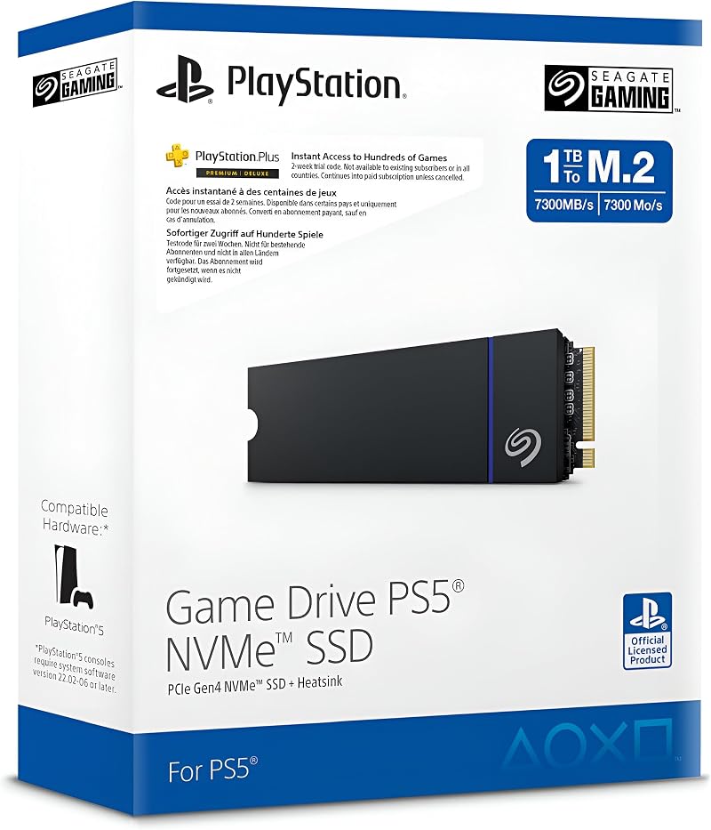 Seagate Game Drive PS5 PS4 1TB M.2 SSD Internal PCIe Gen4 NVMe 7300MB/s