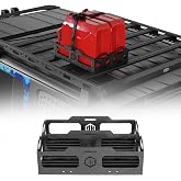 Hooke Road Double Jerry Can Holder for Rotopax Fuel Cans Water Tanks | 5.3 Gallon Mount Brackets, for Hooke Road Jeep Truck Roof Racks, Quick Release Strap, Overland Accessories Car Roof Storage