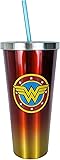 Spoontiques DCStainlessCup Steel Cup with Straw, 24