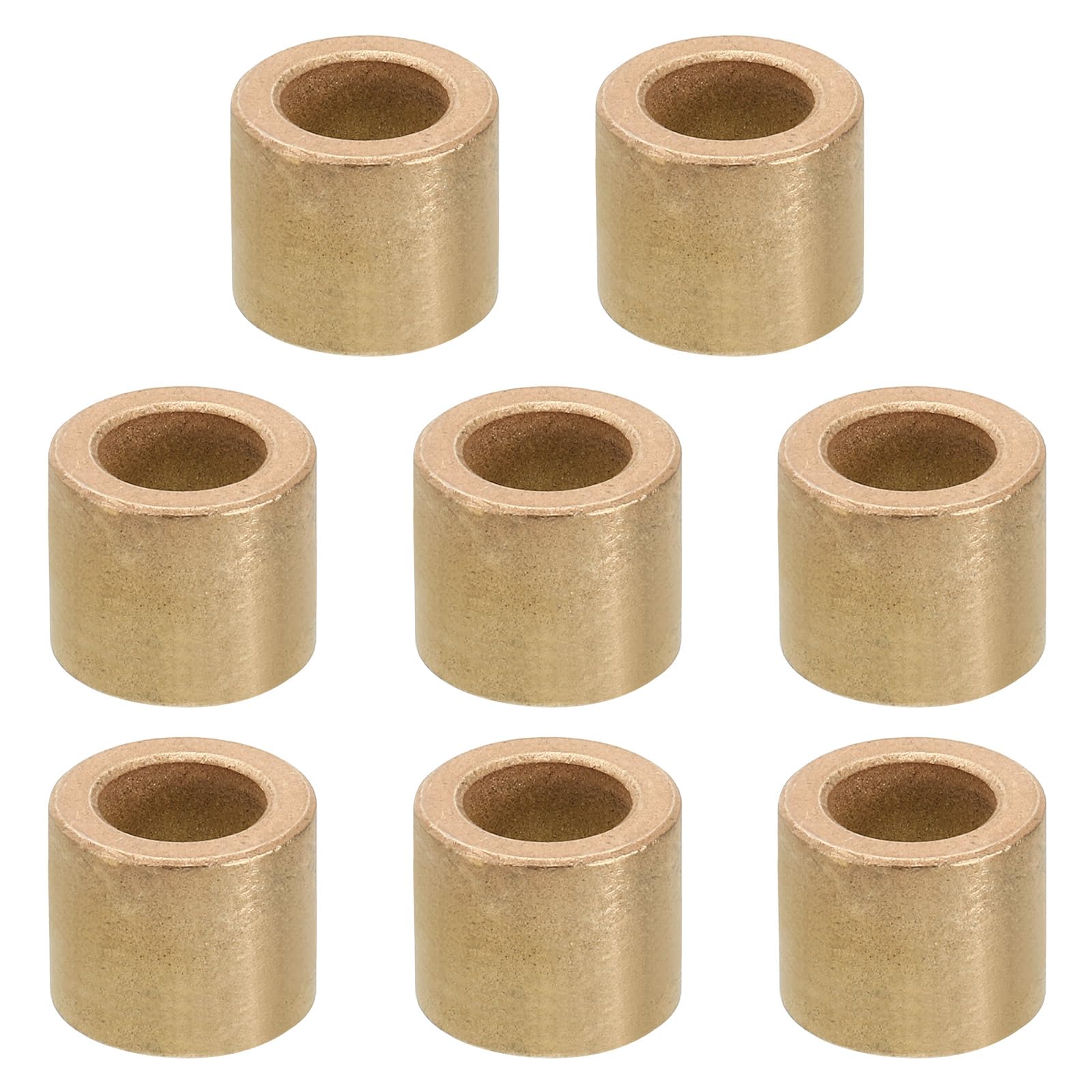 PATIKIL M10 Brass Spacers, 8 Pcs Metal Spacer Brass 10mm ID x 16mm OD x 15mm L Brass Spacers Screw Standoff for 3/8 Inch or M10 Screw