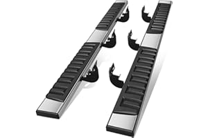 Auto Dynasty Flat Running Boards Compatible with 2009-2024 Dodge Ram 1500 2500 3500 Crew Cab 4-Door, Stainless Steel Side Steps Rail Nerf Bar, 6.75 Inches Step Bars, Chrome Polished