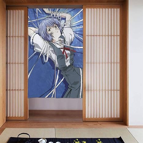 Amazon Lmijng のれん 暖簾 新世紀エヴァンゲリオン 綾波レイ 間仕切り 遮光 目隠し 可愛い おしゃれ 室内インテリア 86cm 143cm キッチン 部屋 飲食店 出入り口 リビングルーム ポーチ 洗面所 のれん オンライン通販