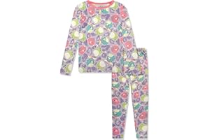 Cuddl Duds Girls Thermal Underwear Set - Hello Kitty, Squishmallows, Barbie Designs - Kids Long John Base Layer