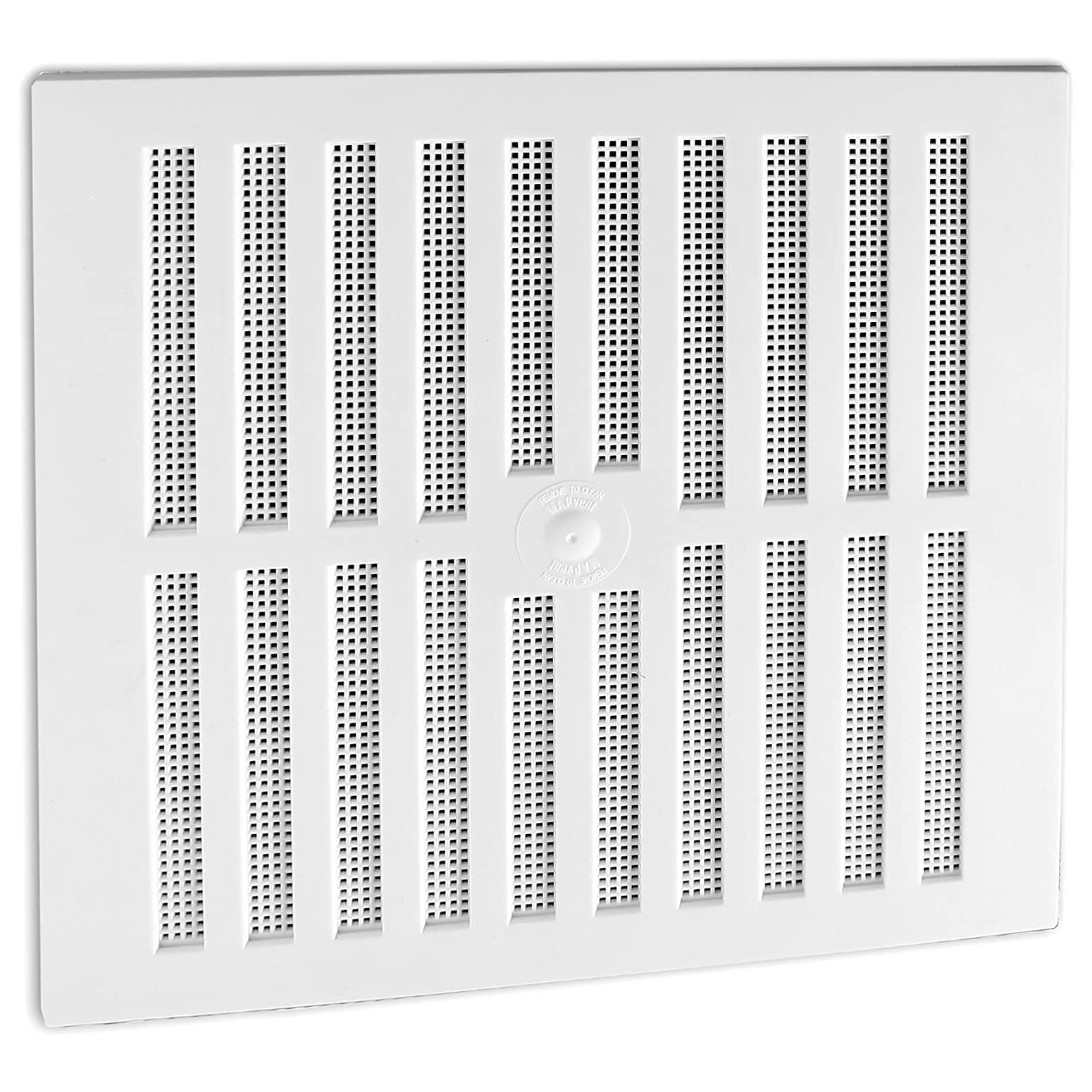 White Plastic Large Air Vent Opening 9"x9" Size Adjustable Flyscreen Vents Ventilator Cover Hit & Miss Air Vent Cover Ventilation Cover Overall Size 11.25" x 10.5" (Pack of 1).