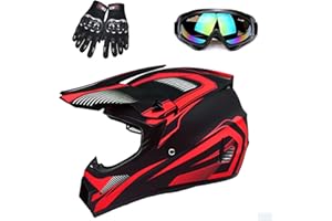 TXXFWJ Adult 4 Wheeler Helmet, Motocross Helmet DOT/FMVSS-218 Certification Comfortable and Breathable Full Helmets for Locomotives Used in All Seasons