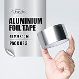 JFA Supplies Aluminium Heat Resistant Foil Tape 48mm x 10m Pack of 3 view 7
