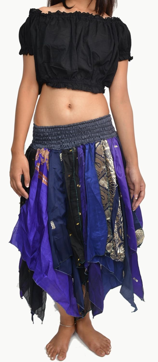 Wevez Women's Tribal Leaves Style Skirt Pack of 3, One Size, Assorted at  Women’s Clothing store