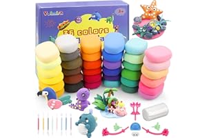 Yoimisk Air Dry Clay Kits - 36 Colors Ultra Light Magic Modeling Clay, Safe & Non-Toxic, Great Gift for Kids