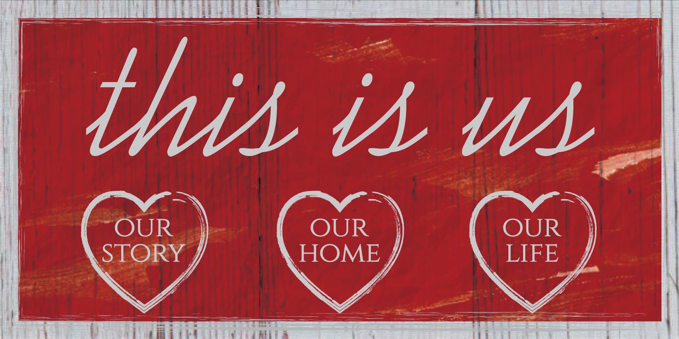 CARISPIBET This is us Our story Our Home Our life | Wall art, home decoration sign, romantic & inspirational, house accessory 6" x 12''
