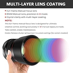 F 85mm f1.8 Portrait Lens - MF for Nikon