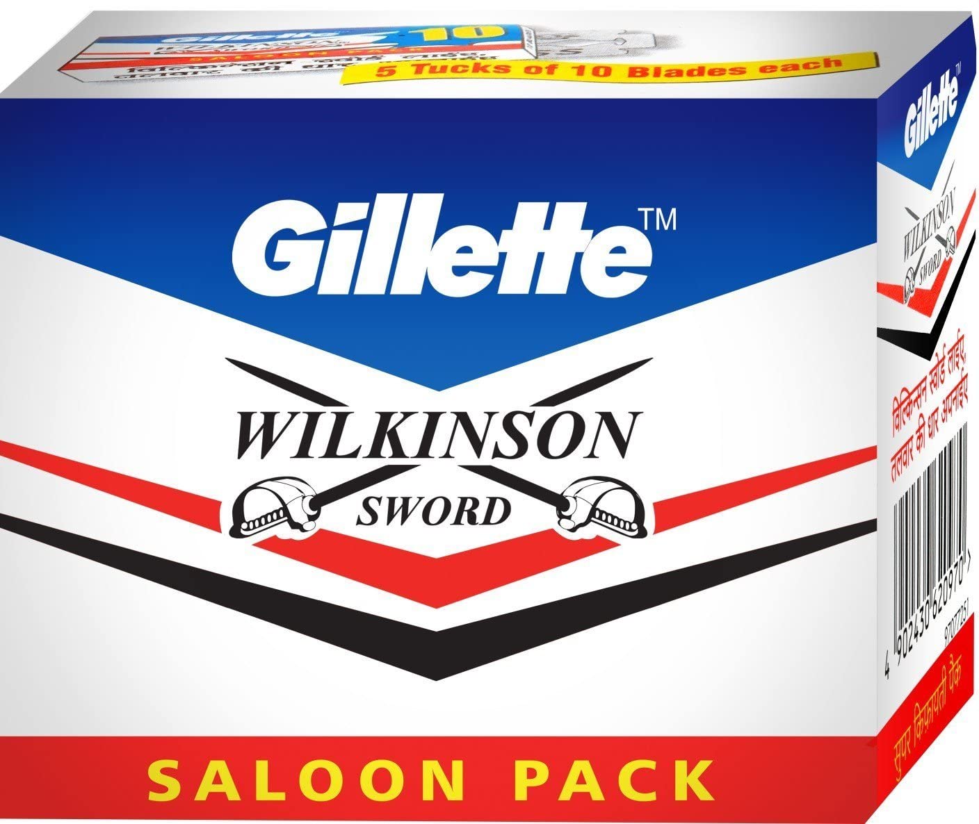 Gillette 100 X Wilkinson Sword Double Edge Safety