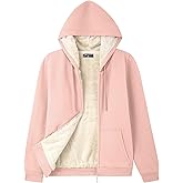 Bumeex Women's Fleece Lined Zip Up Hoodie Jacket Cozy Warm Sweatshirt Coat(No Pilling,No Fade for Long-Lasting Wear)