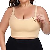 Angelhood Women's Non-Padded Minimizer Sports Nursing Bras Wirefree Full Coverage Large Bust Light Support Sport