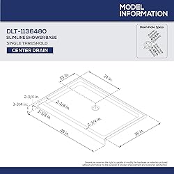 DreamLine SlimLine Single Threshold Shower Base in