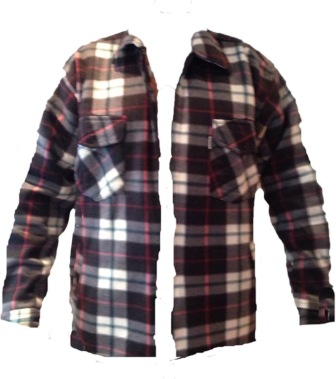 quilted flannel shirt with zipper