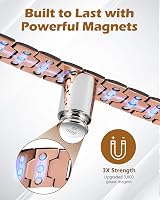 Jeracol Copper Magnetic Bracelet for Men 57 Magnets Adjustable Gift Box view 2