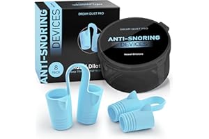 COMMANDING LIFE Anti Snoring Devices – Nasal Dilators - Nose Clips for Snore Relief & Better Sleep – Comfortable Silicone Snore Stopper – Anti Snoring Nose Vents – 8 Pack + Travel Case