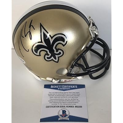 Who Dat Drew Brees Signed New Orleans Saints Mini Helmet