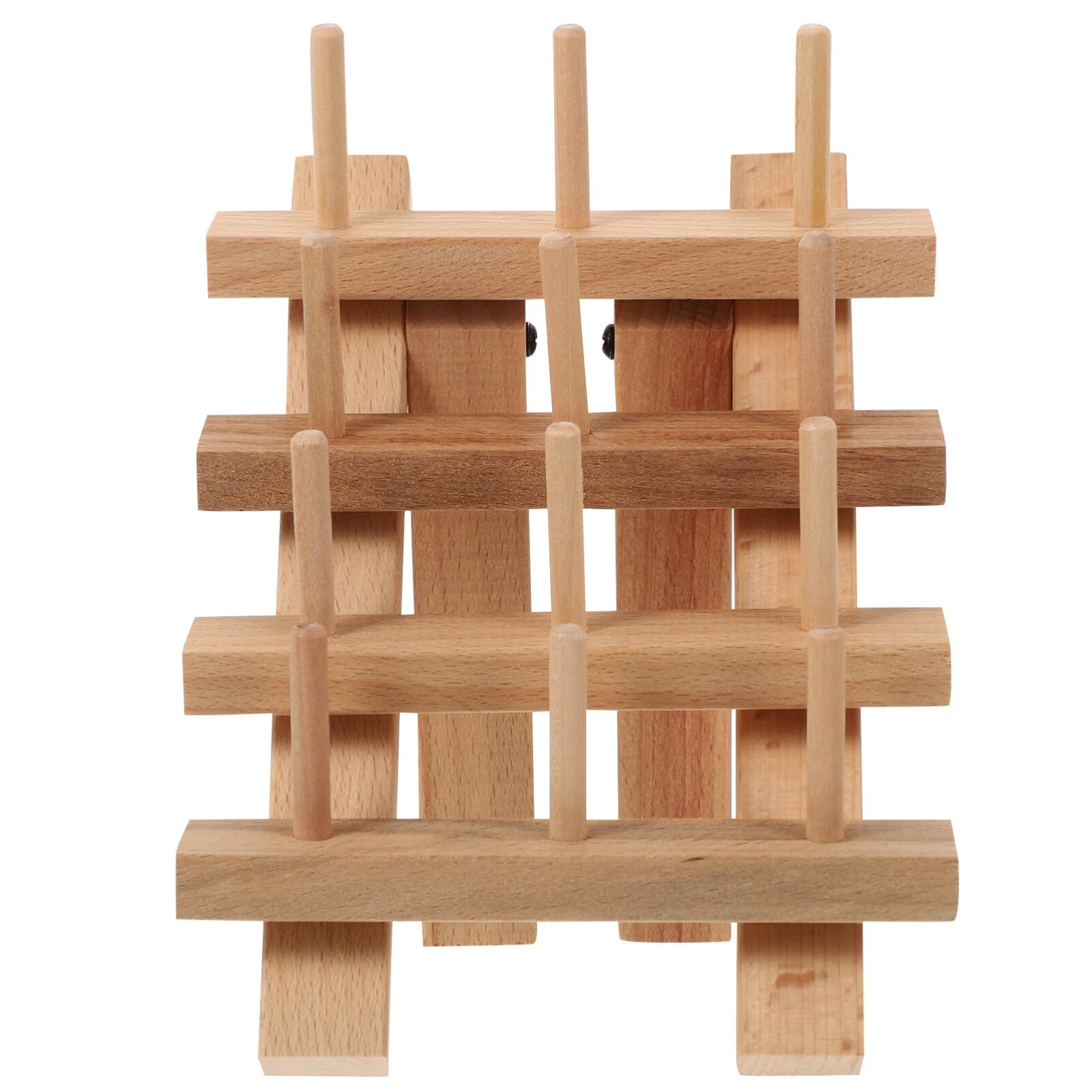 Photo 1 of 12 Spool/Cone Wooden Thread Rack Wooden Folding Thread Holder Organizer Sewing Embroidery Thread Rack for Sewing Embroidery Quilting Craft