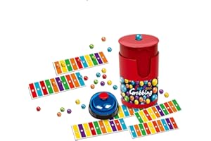 CRIVERY Fast Bead Grabbing Game, Match Color Bingo Game Set with 90 Beads & 6 Code Cards,1 Bell & Bead Can, Hand Eye Coordination Training for Group Party and Family 2-4 Players