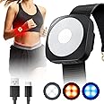 WSDCAM Running Lights with 130dB Loud Safety Alarm for Runners, USB-C LED Safety Light for Night Walking, Jogging, Dog Walking, Cycling, Clip On Reflective Running Gear with 3 Adjustable Straps(Black)