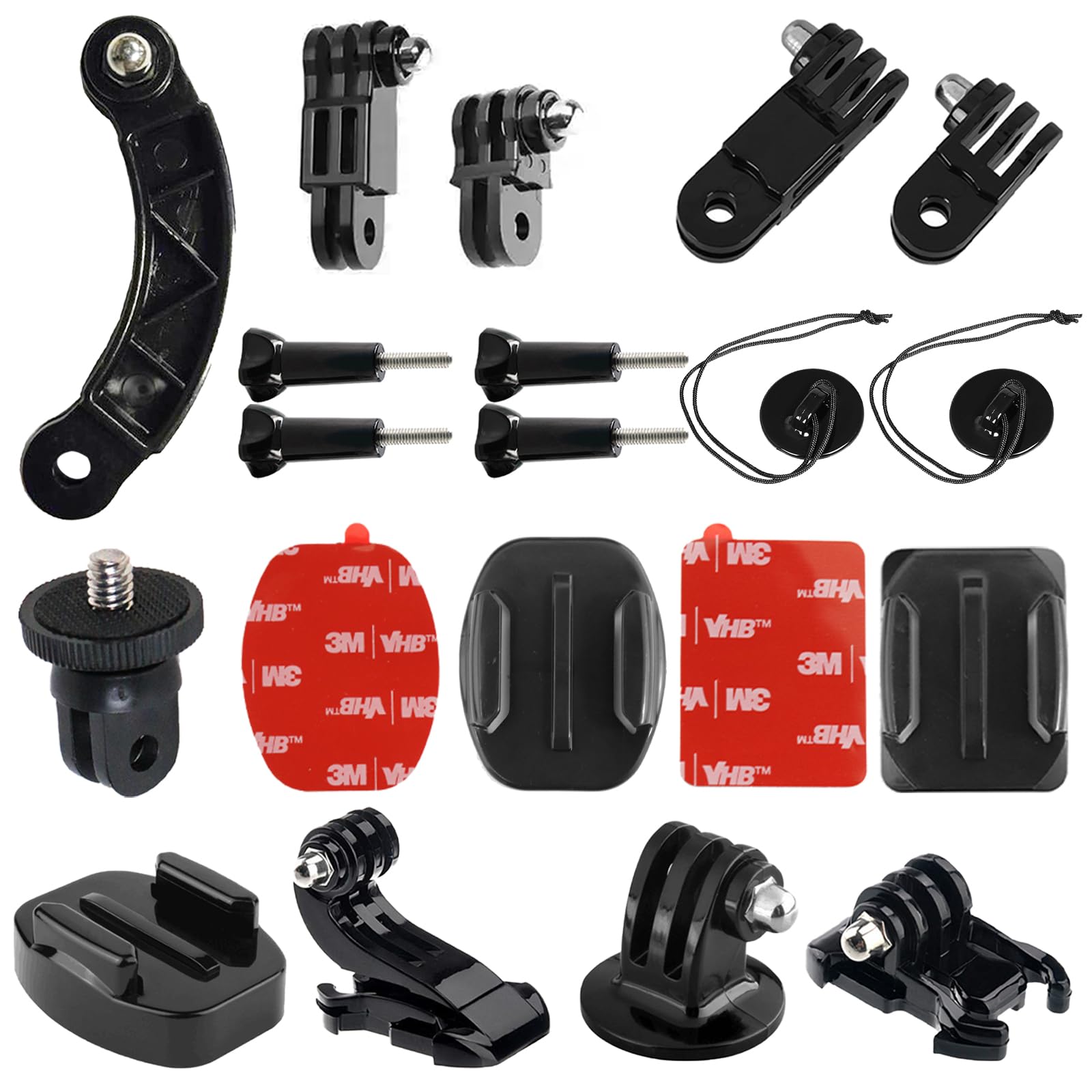 Higatful Basic Adapter Grab Bag accessories Kit for GoPro Hero 12 11 10 9 8 7 6 5 Blcak Max Insta360 X3 and DJI OSMO Action 2 3 4