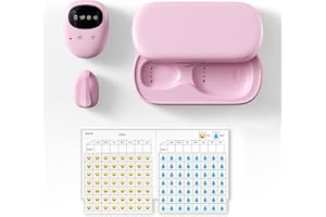 ZEXYVOR Wireless Bedwetting Alarm for Boys and Girls USB-C Rechargeable, High Sensitivity, Loud Sound, Strong Vibration, Pee Alarm, Bedwetting Solutions, Pink for Kids