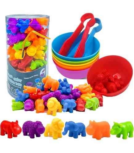 Jouets Montessori 3 Ans - Animaux marins - Comptage et Tri - Classification des Couleurs - Jouet