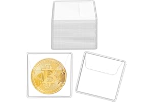 Ysglory 150Pcs Single Pocket Coin Flips Coin Sleeves Holders Clear PVC Coin Protectors Individual Plastic Coin Holders for Coin Currency Bills Collectors Protector (2.2 x 2 Inch) (Rectangular)