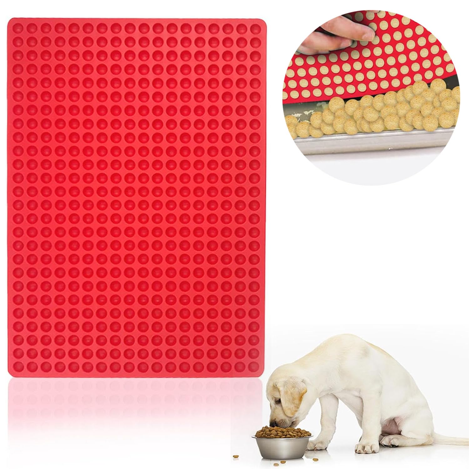Dog Biscuits Baking Mould, 468 Cavity Baking Mat, Dog Biscuits, Mini Baking Mats for Dog Treats, Reusable Dog Treats, Baking Mat, Dog Baking Mat, Suitable for Microwave, Oven and Fridge