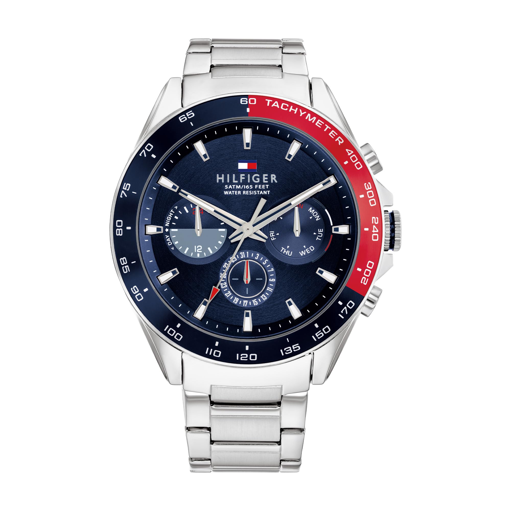 Tommy Hilfiger Analogue Multifunction Quartz Watch for Men with Silver Stainless Steel Bracelet - 1791968