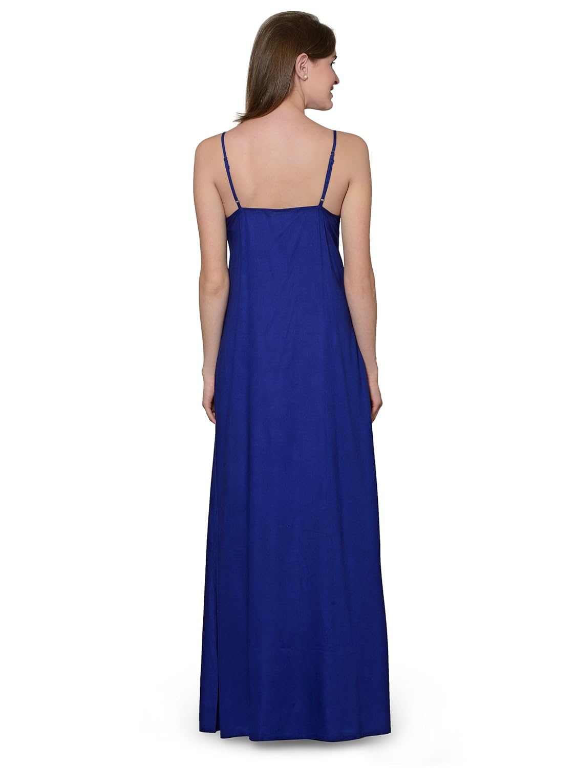 Women Trimmed Night Dress Kaftan Gown Nightwear Nighty