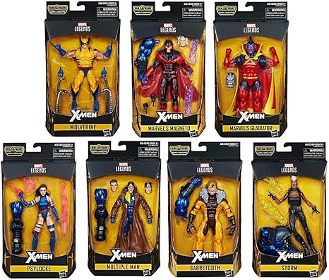 Amazon Com X Men Marvel Legends Apocalypse Series Set Of 7 Action Figures Toys Games