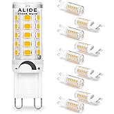 ALIDE G9 Led Bulbs Dimmable 3W Replace 20W 25W 30W Halogen Equivalent,2700K Soft Warm White, AC120V G9 Clear T4 Bi-pin Led Bu