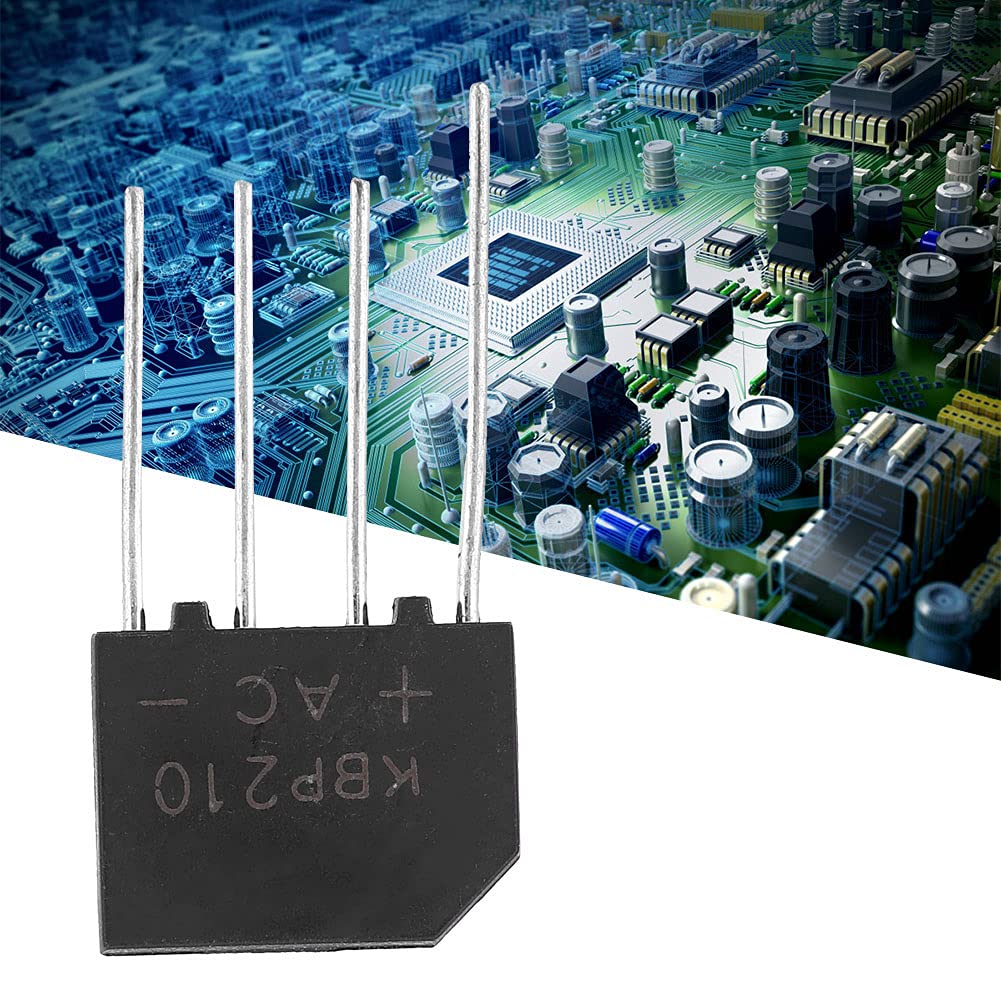 KBP210 Bridge Rectifier 1000V 2A Diode Bridge for Electronic Circuits 5Pcs Flat Lead Replacement Diode Component
